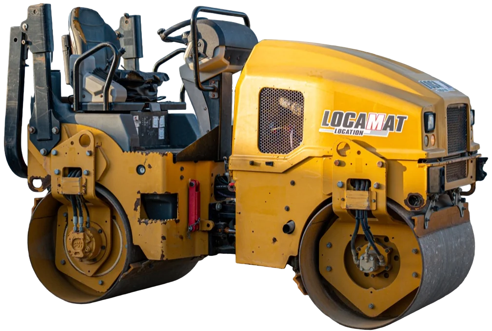 Compacteur tandem Caterpillar 2,5 tonnes du parc Locamat